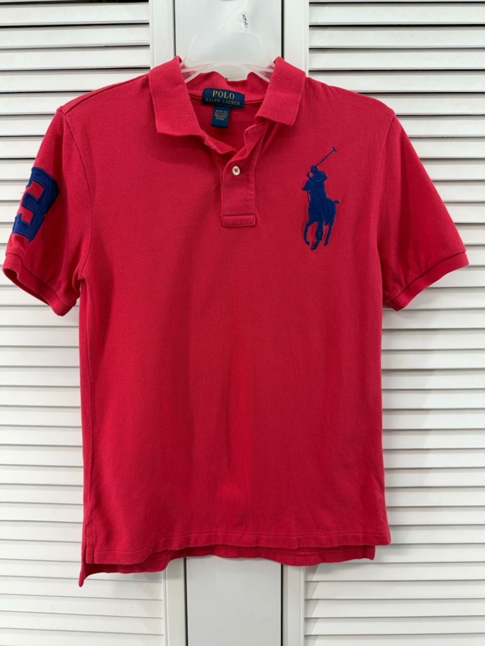 Polo by Ralph Lauren boys size 10-12 Red Short-Sleeve Classic Fit Polo Shirt